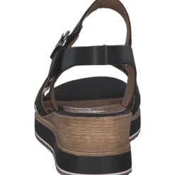 Remonte D6461, Plateau-Sandaletten, Damen, Schwarz