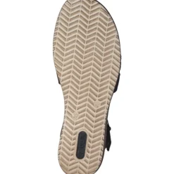 Remonte D6461, Plateau-Sandaletten, Damen, Schwarz