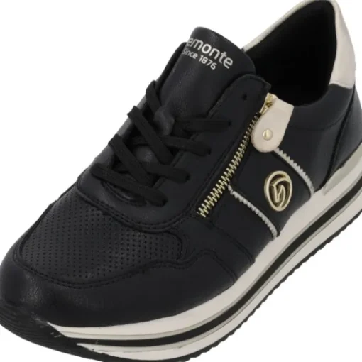 Remonte D1327, Schnürschuhe, Damen, nero/muschel/schwarz