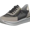 Remonte D1329, Schnürschuhe, Damen, perle/schwarz-gold/schwarz/mus