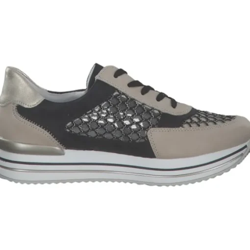 Remonte D1329, Schnürschuhe, Damen, perle/schwarz-gold/schwarz/mus