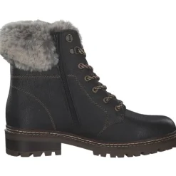 Remonte D0B74, Schnürstiefel, Damen, schwarz/murmel/schwarz