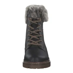 Remonte D0B74, Schnürstiefel, Damen, schwarz/murmel/schwarz