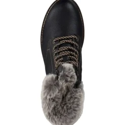 Remonte D0B74, Schnürstiefel, Damen, schwarz/murmel/schwarz