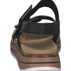 Remonte D1J53, Keilsandaletten, Damen, schwarz-crema/schwarz