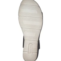 Remonte D2L55, Plateau-Sandaletten, Damen, schwarz-gold-weiss/schwarz