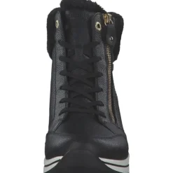 Remonte D0T77, Schnürstiefel, Damen, schwarz/nero/schwarz