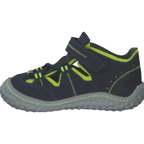 Ricosta Jerry 1700102 M, Lauflernschuhe, Kinder, ozean/neongelb
