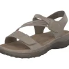 Rieker 64870, Keilsandaletten, Damen, ginger/cliff-weiss