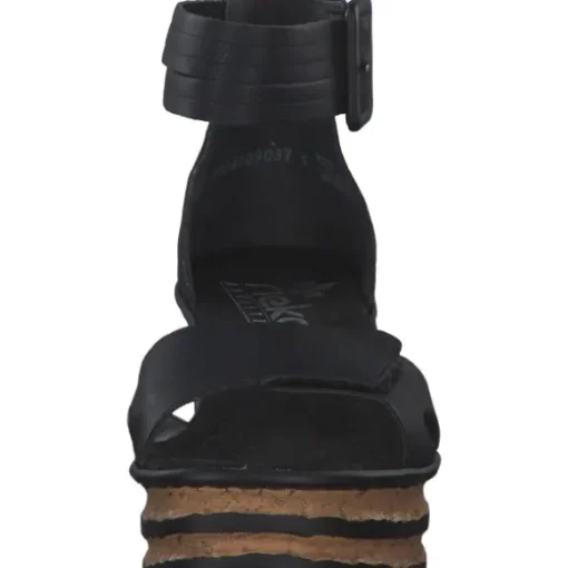 Rieker 68194, Keilsandaletten, Damen, schwarz