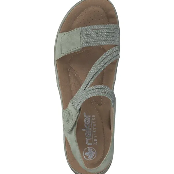 Rieker 64870, Keilsandaletten, Damen, Grün