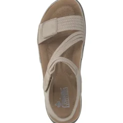 Rieker 64870, Keilsandaletten, Damen, ginger/cliff-weiss