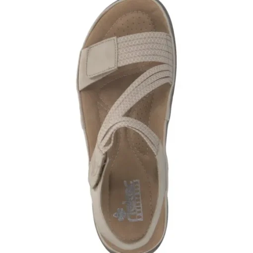 Rieker 64870, Keilsandaletten, Damen, ginger/cliff-weiss