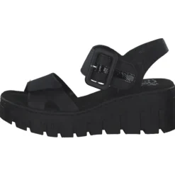 Rieker 68050, Plateau-Sandaletten, Damen, schwarz/black