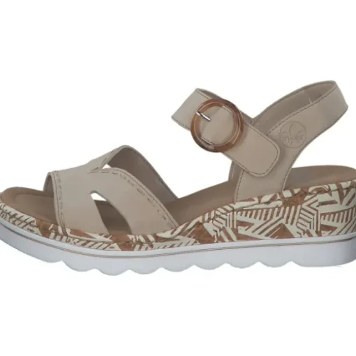 Rieker 67173, Plateau-Sandaletten, Damen, perle