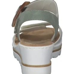 Rieker 67476, Plateau-Sandaletten, Damen, Mint Weiß