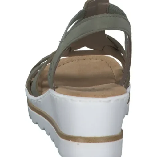 Rieker 67459, Plateau-Sandaletten, Damen, schilf