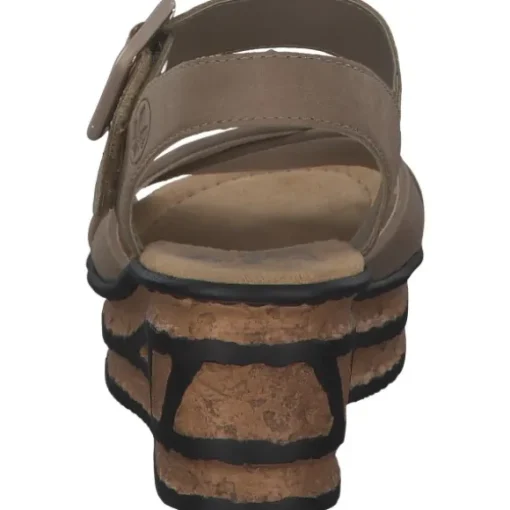 Rieker 68163, Plateau-Sandaletten, Damen, shell
