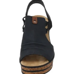 Rieker 68175, Plateau-Sandaletten, Damen, pazifik/amaretto