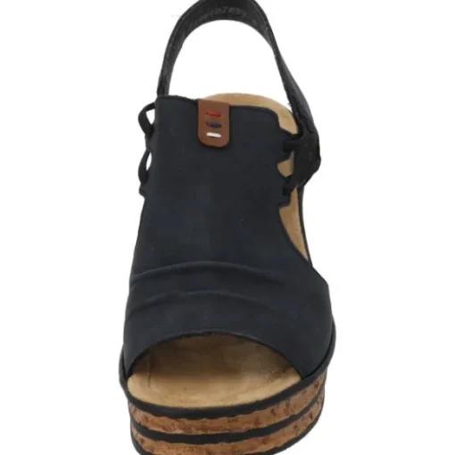 Rieker 68175, Plateau-Sandaletten, Damen, pazifik/amaretto