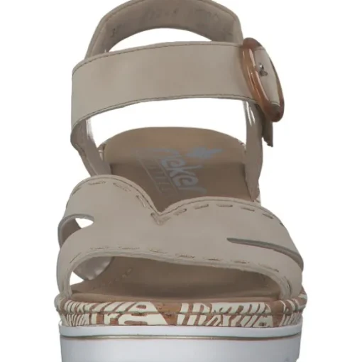 Rieker 67173, Plateau-Sandaletten, Damen, perle