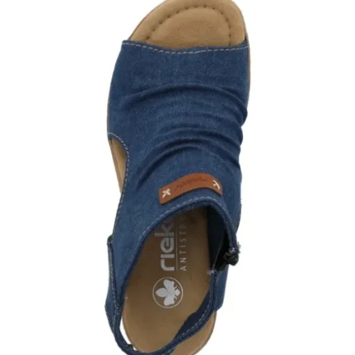Rieker 68791, Plateau-Sandaletten, Damen, denim/cayenee