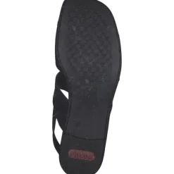 Rieker 62663, Plateau-Sandaletten, Damen, Schwarz