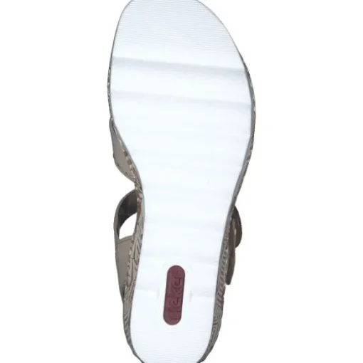 Rieker 67173, Plateau-Sandaletten, Damen, perle