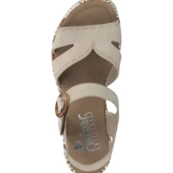 Rieker 67173, Plateau-Sandaletten, Damen, perle
