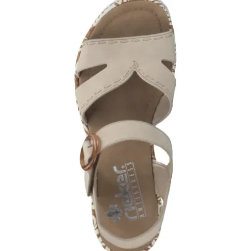 Rieker 67173, Plateau-Sandaletten, Damen, perle