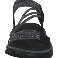 Rieker 68871, Sandalen, Damen, Schwarz