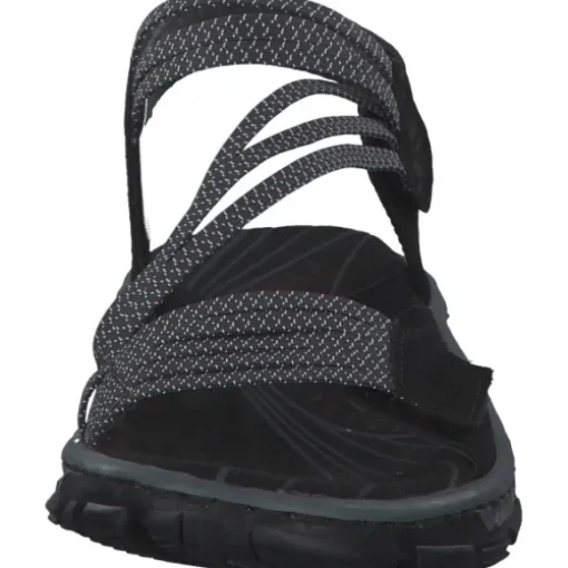 Rieker 68871, Sandalen, Damen, Schwarz