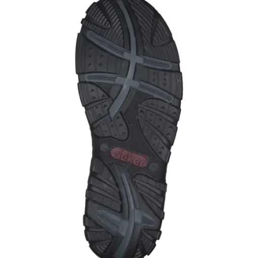 Rieker 68871, Sandalen, Damen, Schwarz