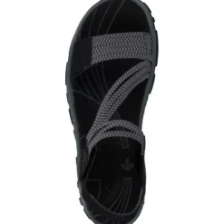 Rieker 68871, Sandalen, Damen, Schwarz