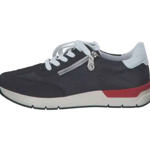 Rieker 58923, Schnürschuhe, Damen, pazifik/pazifik/weiss