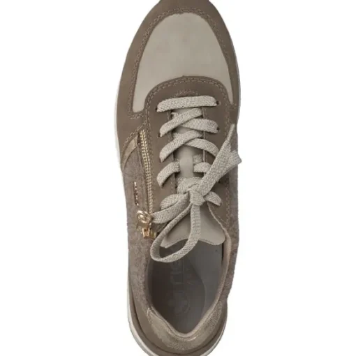 Rieker 58902-64, Schnürschuhe, Damen, fango/ginger /ginger-gold/ woo