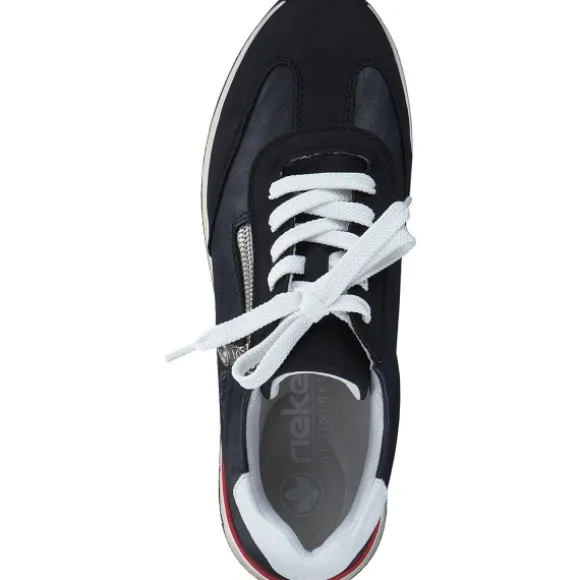 Rieker 58923, Schnürschuhe, Damen, pazifik/pazifik/weiss