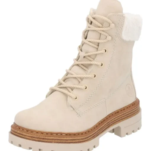 Rieker 75630, Schnürstiefel, Damen, Beige
