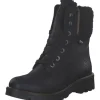 Rieker 73230, Schnürstiefel, Damen, schwarz/mogano/schwarz