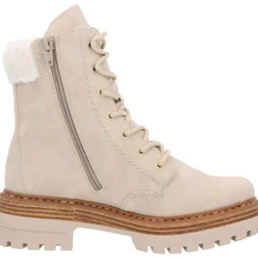 Rieker 75630, Schnürstiefel, Damen, Beige