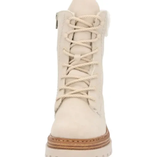 Rieker 75630, Schnürstiefel, Damen, Beige