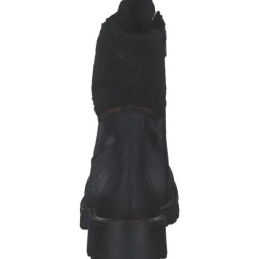 Rieker 73230, Schnürstiefel, Damen, schwarz/mogano/schwarz