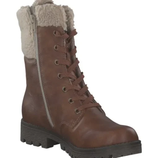 Rieker 78522, Schnürstiefel, Damen, zimt/lehm