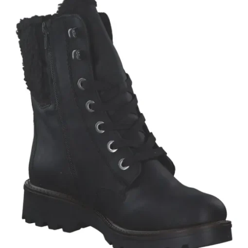 Rieker 73230, Schnürstiefel, Damen, schwarz/mogano/schwarz