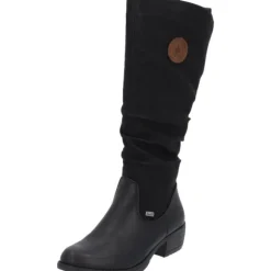 Rieker 93157, Stiefel, Damen, Schwarz (Braun/Schwarz)