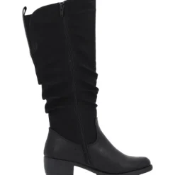 Rieker 93157, Stiefel, Damen, Schwarz (Braun/Schwarz)