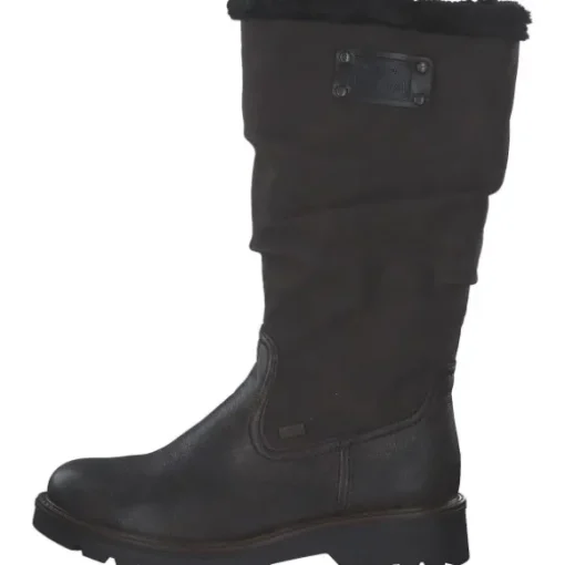 Rieker 73291-25, Winterstiefel, Damen, tabak/testadimoro/schwarz/nero