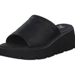 Rieker Evolution W1551, Plateau-Pantoletten, Damen, Schwarz