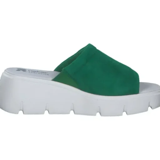 Rieker Evolution W1551, Plateau-Pantoletten, Damen, applegreen