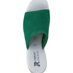 Rieker Evolution W1551, Plateau-Pantoletten, Damen, applegreen